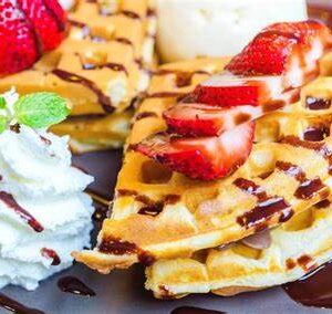 Helado Frito y Waffles